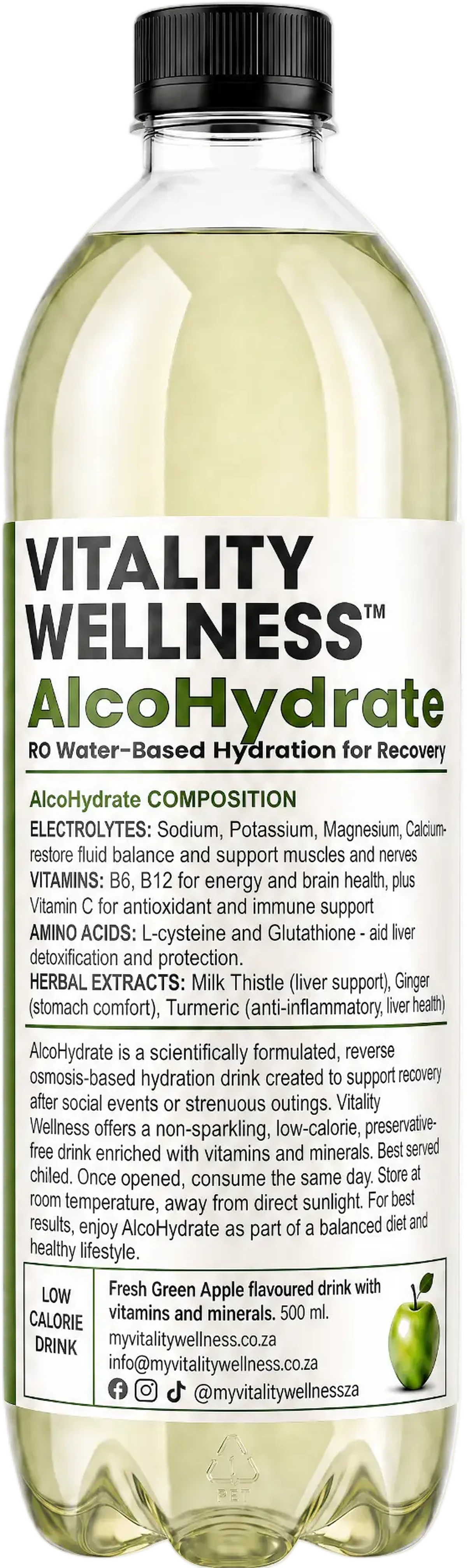 AlcoHydrate apple · rehydrate functional hydration drink